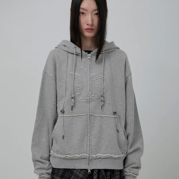 플레어업 레이어드 후드집업 그레이 2사이즈