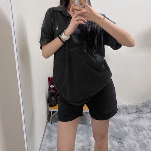 폴로 랄프로렌 차콜 클래식핏 반팔 카라티(m)