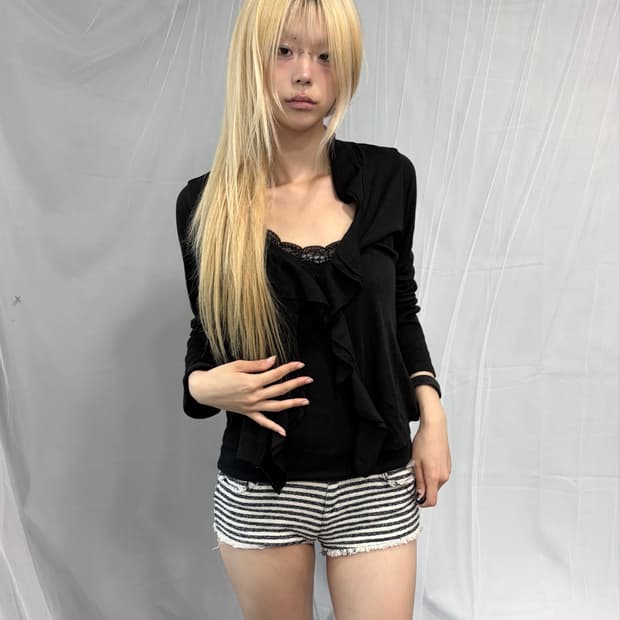 [Comme ca ism] Frill Cardigan