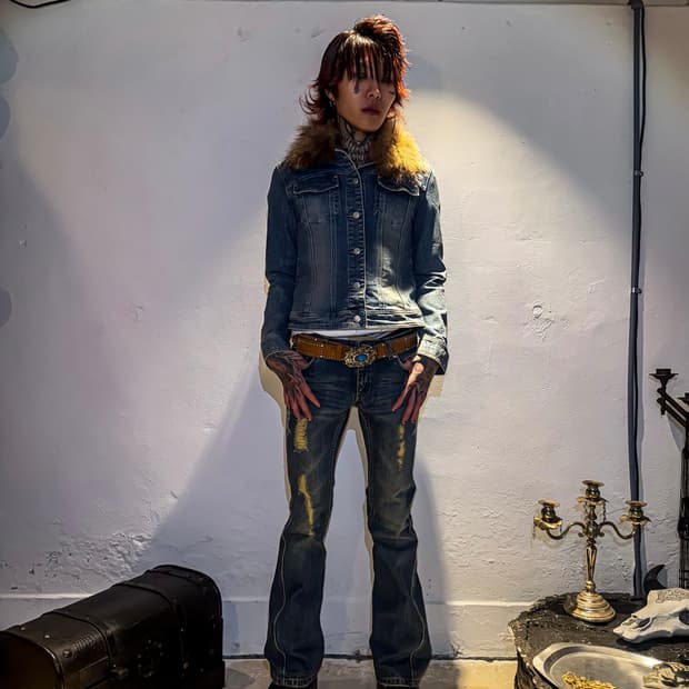 semantic design – Eagle Printed Boot-cut