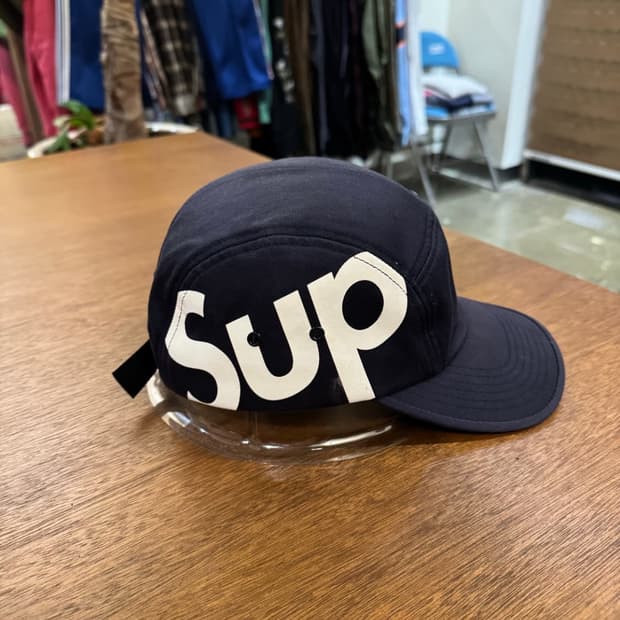 슈프림 Supreme SUP 캠프캡 네이비