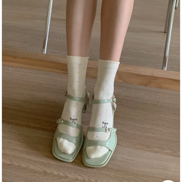 에이블리 뮤즈모브 국내제작 스퀘어 스트랩 여름 3cm 샌들 신발