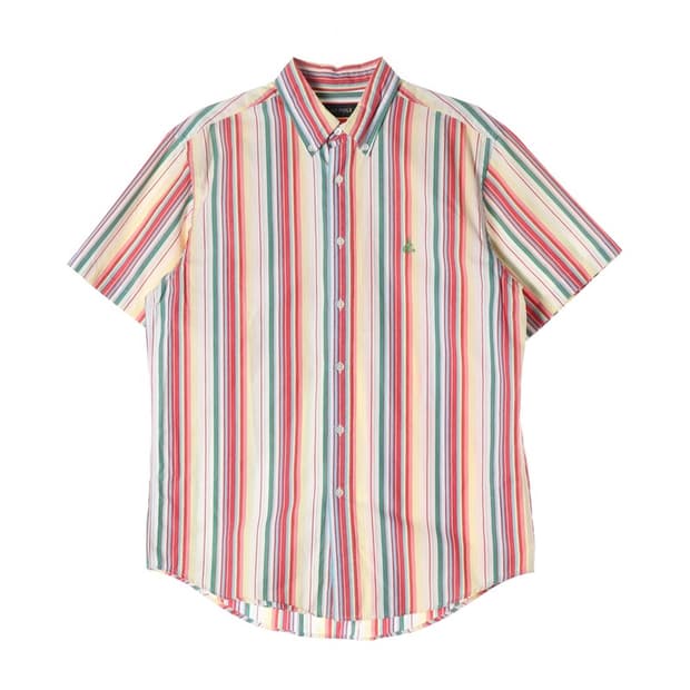 빈폴 클래식 멀티 컬러 스트라이프 반팔 셔츠 L