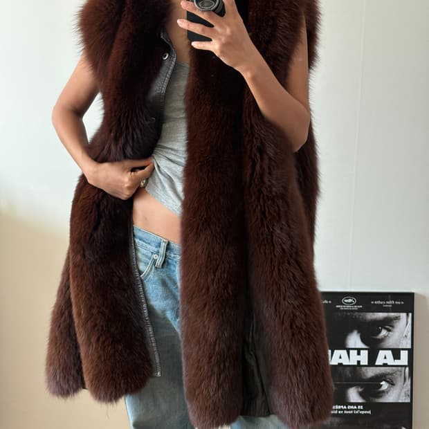 리얼 폭스 퍼 롱 베스트