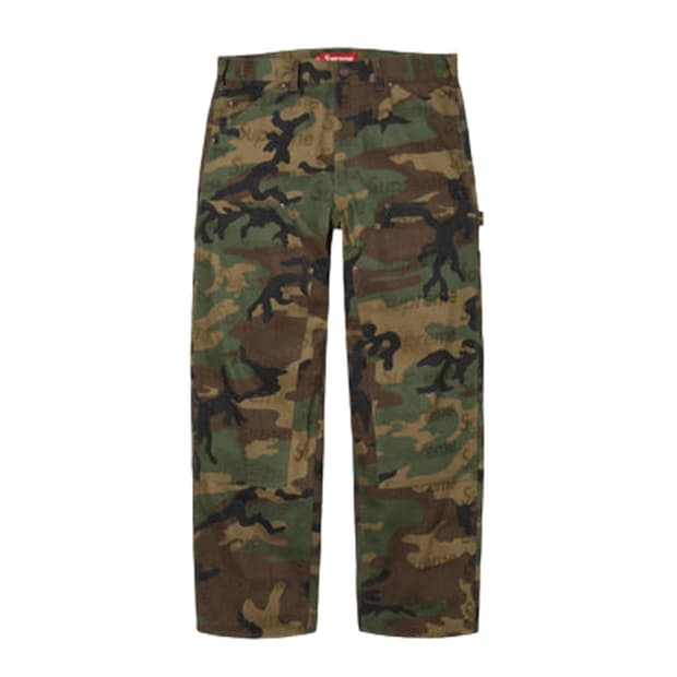 슈프림 자카드 우드랜드 카모 더블니팬츠 34