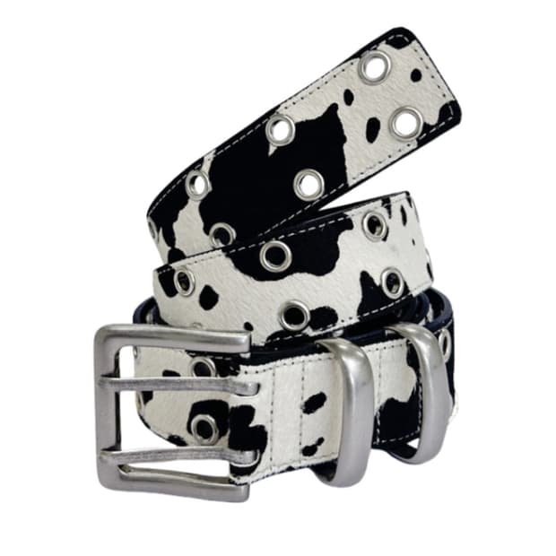 카미엔 x MJD 더블 홀 벨트 오레오 카프 헤어 새상품