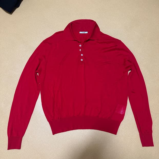 타일레 실크폴로 니트 레드 1사이즈