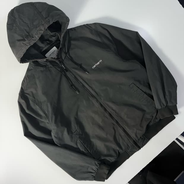 Carhartt  칼하트 WIP 차콜 후드 워크자켓  