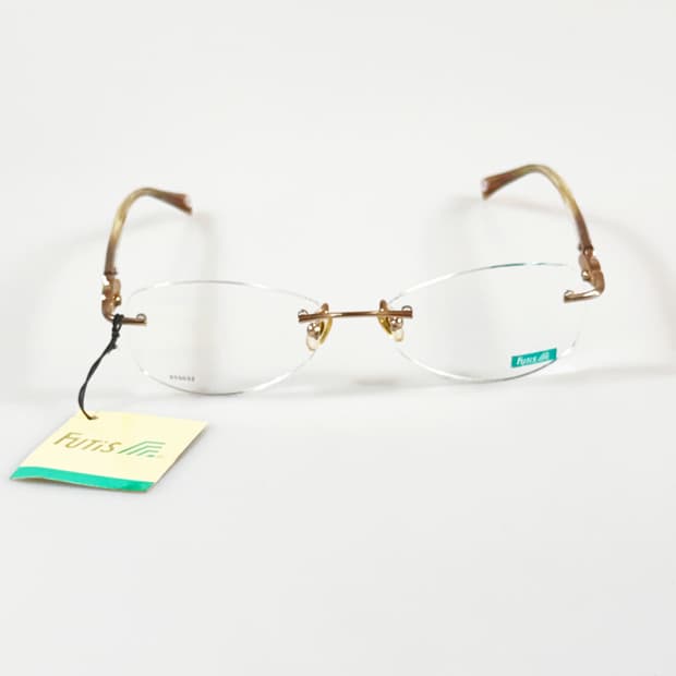90s FUTIS 무테 스퀘어 메탈 프레임 빈티지 안경