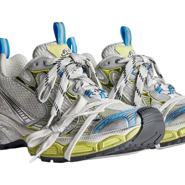 발렌시아가 3XL 스니커즈 36 사이즈 화이트 옐로우 블루