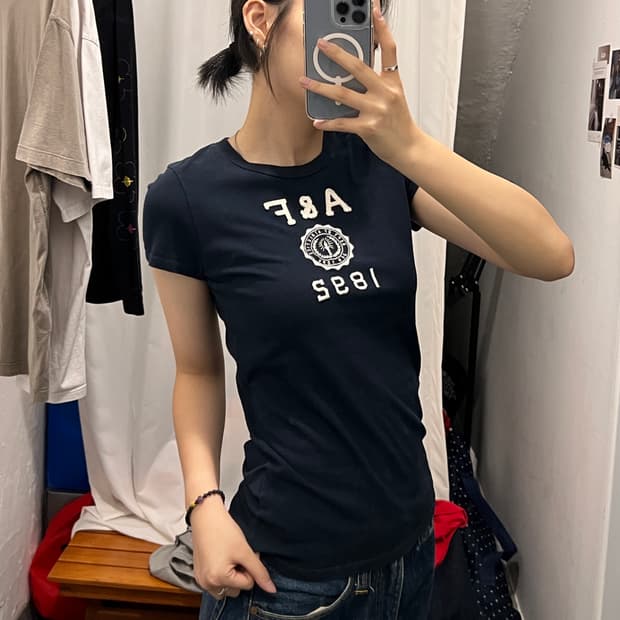 아베크롬비 딱붙 y2k 반팔 티셔츠