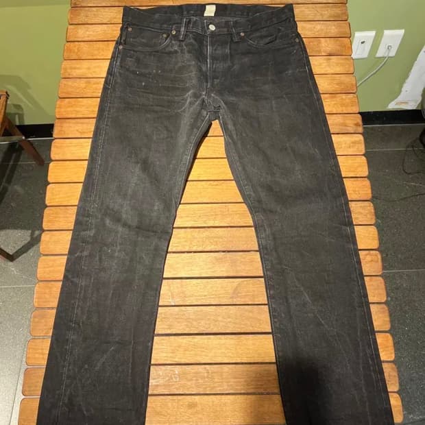 RRL 더블알엘 블랙 셀비지 슬림핏 32/32