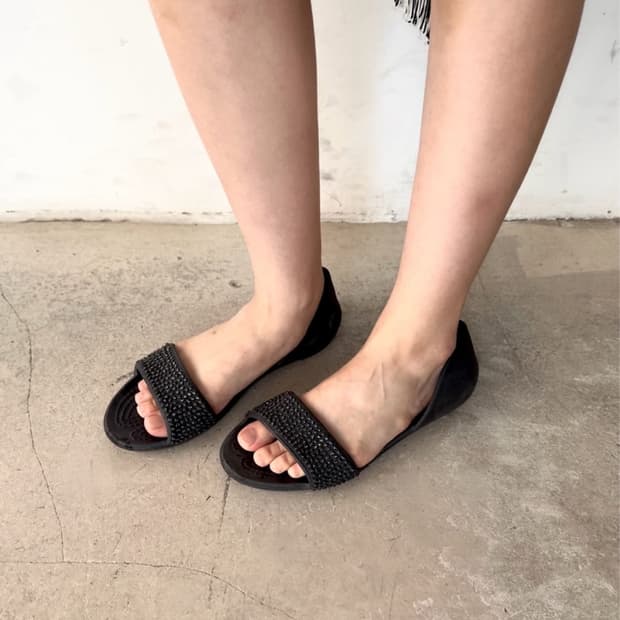 Crocs glitter rain sandal
