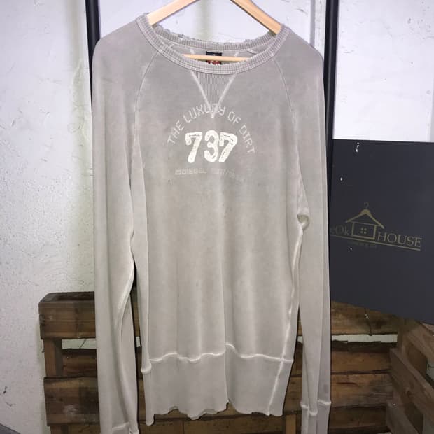 Diesel Luxury Of Dirty 737 Grey Sweatshi