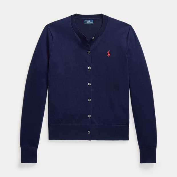 폴로 네이비 피마코튼 가디건