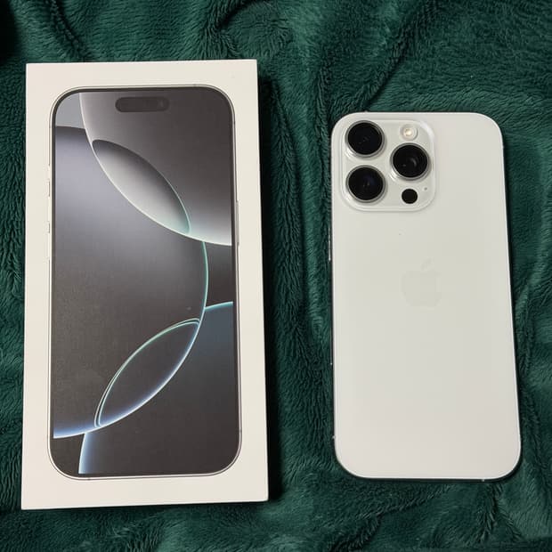 (배터리100)아이폰16프로 화이트 256