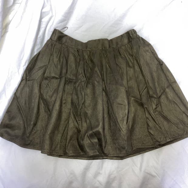 밴딩 카키 스커트