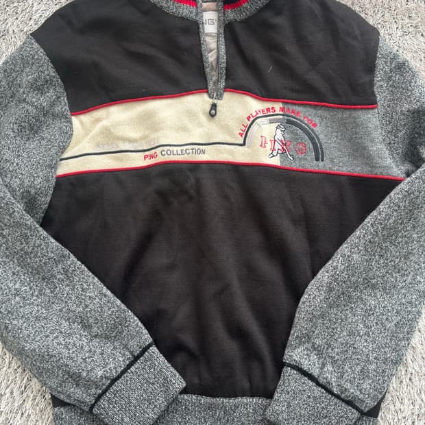 골프웨어 PING 니트 반집업 사이즈 100
