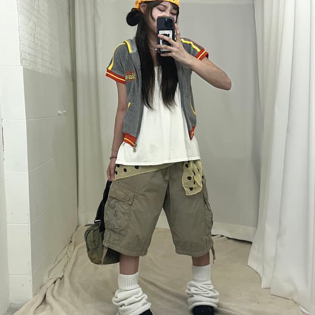 빈티지 러힙 카고팬츠 괴짜 코디세트