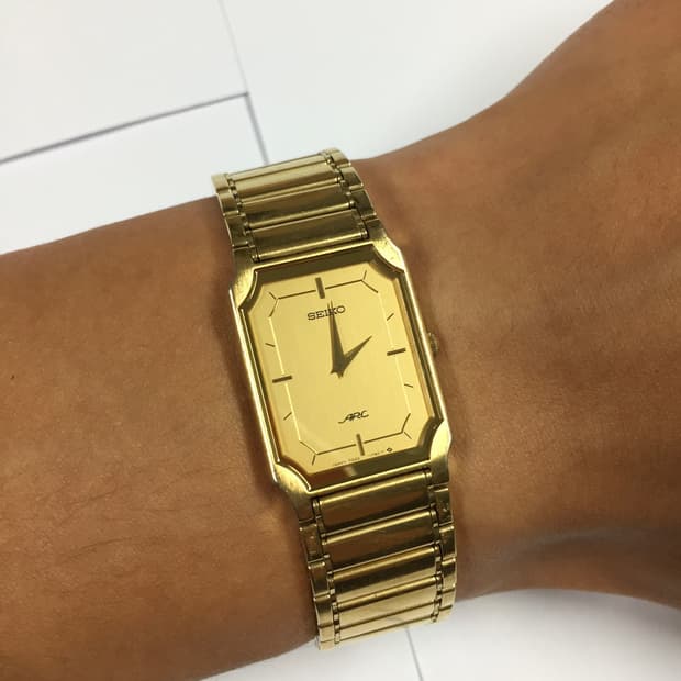 80s seiko arc quatz gold