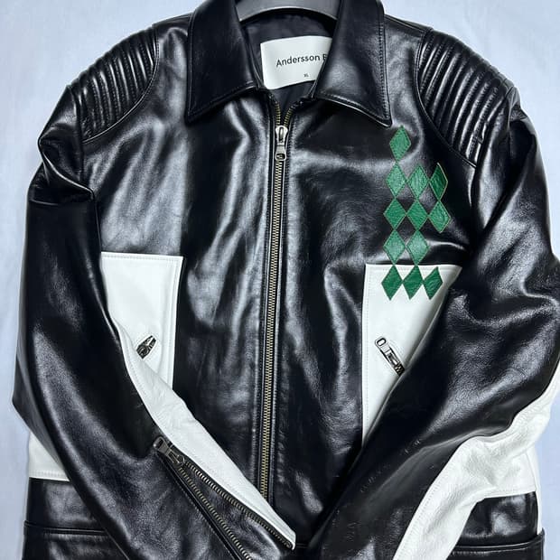 앤더슨벨 바이커 레더 자켓
