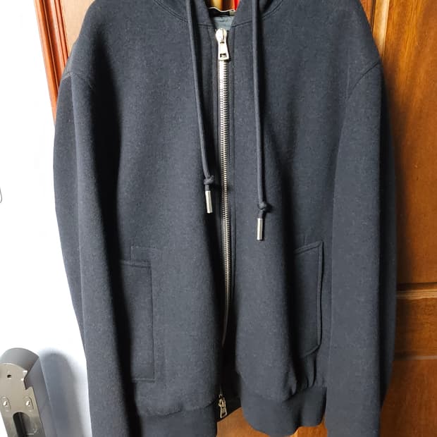 몽클레어 니트 후드 집업 네이비