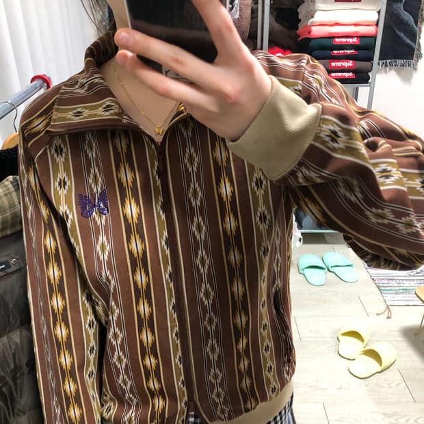 니들스 자카드 트랙 자켓