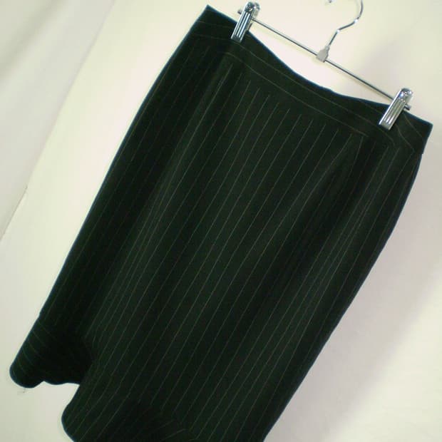 Vintage 스트라이프 미디 스커트