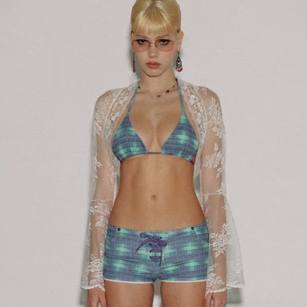 스컬프터 Ombre Plaid Microkini Green