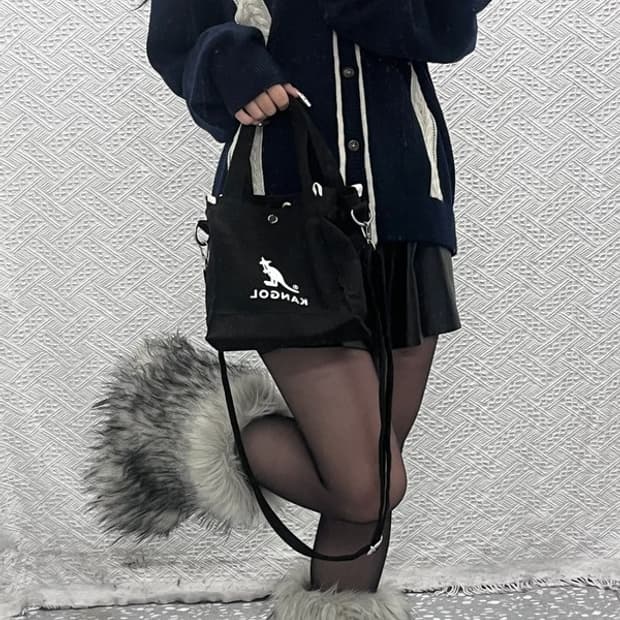 캉골 빈티지 타이니 캔버스 미니 토트백 크로스백 C10240