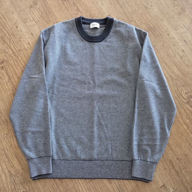 (2) 인더로우  울코튼 스트라이프 니트  그레이
