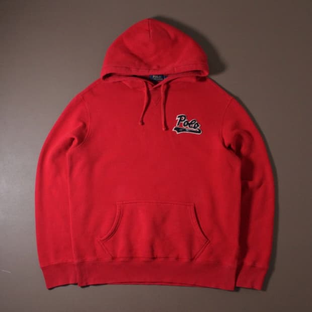 Polo 폴로 랄프로렌 레드 기모 후드티