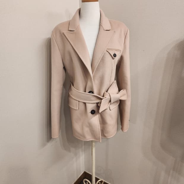 ((새상품))인디핑크 핸드메이드 울 코트☃️