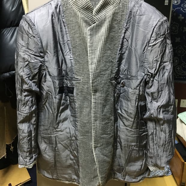 90's 꼼데가르송 다나카 옴므 리버서블 코듀로이 큐프라 자켓