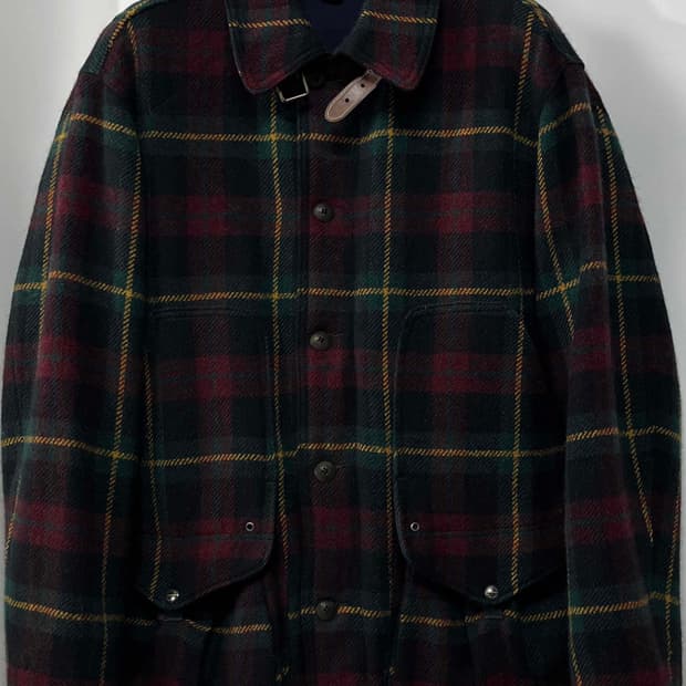 폴로 랄프로렌 알파카 울 매키노 타탄체크 헌팅 자켓