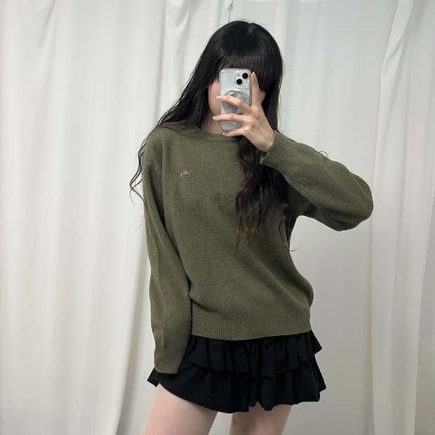 Lacoste olive green knit