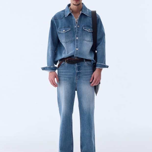 렉토 오가닉 와이드 핏 데님팬츠 S