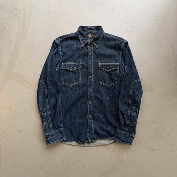 RRL 데님 웨스턴 셔츠