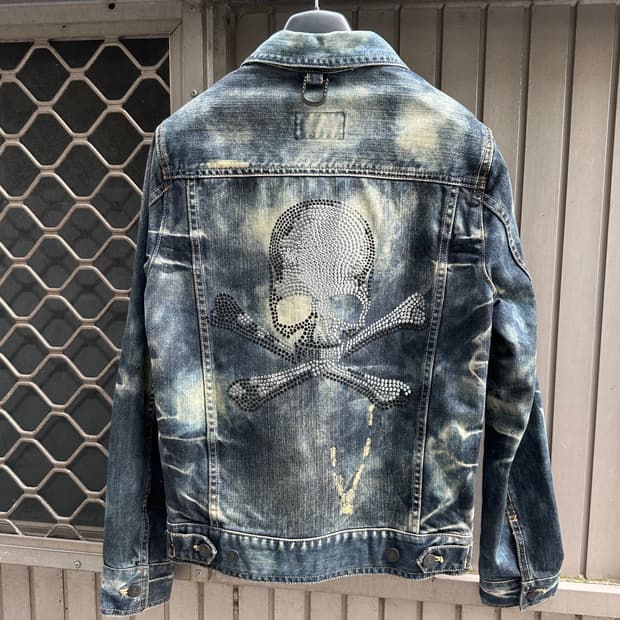 ROEN x Semantic design 스와로브스키 스컬 데님 자켓