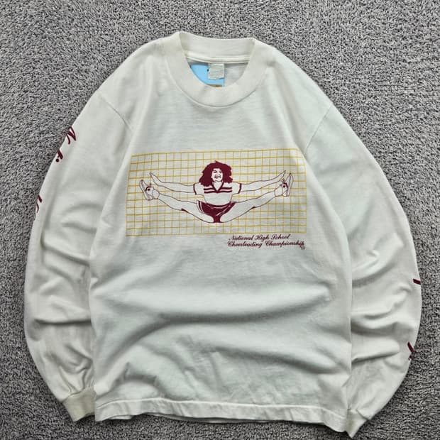 80's VINTAGE 치어리딩 싱글스티치 롱슬리브 (M추정)/11560