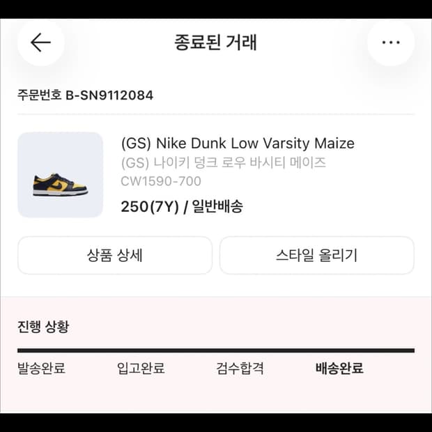 나이키 덩크 로우 바시티 메이즈 250(GS)
