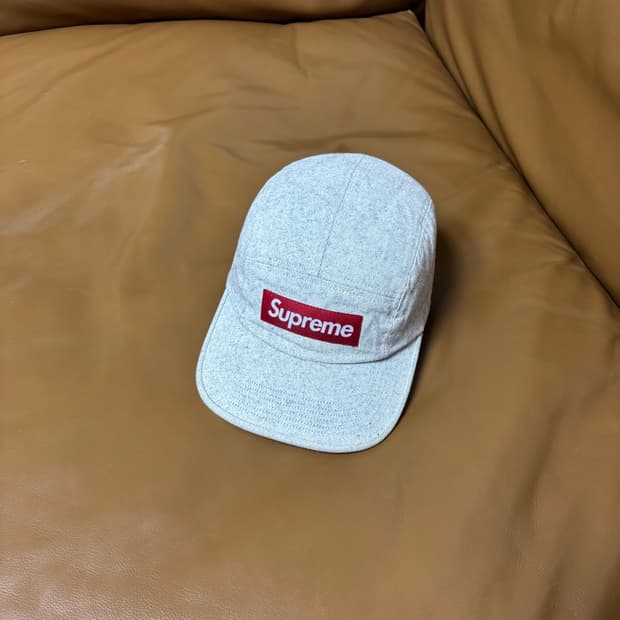 Supreme 슈프림 캠프캡 모자 Washed Denim Natural
