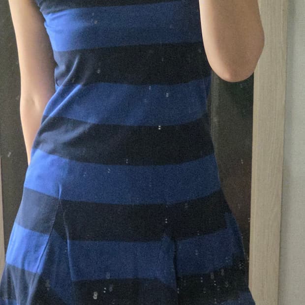 폴로 네이비 스트라이프 미니 원피스