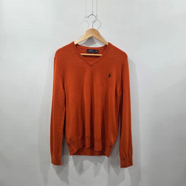 폴로랄프로렌 메리노울 브이넥 니트 M