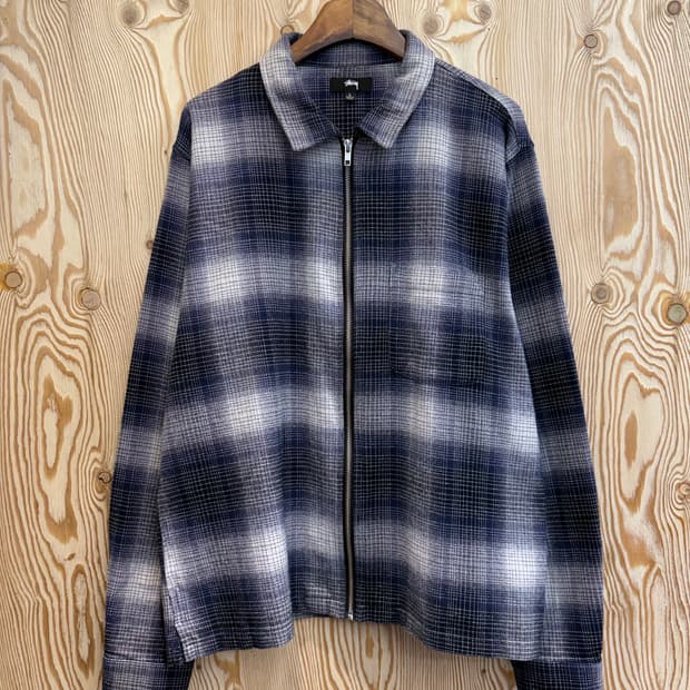 스투시 잭 쉐도우 플래드 집업