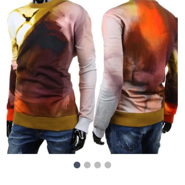 실측 XL) 지방시 아트 프린트 오버핏 맨투맨 스웻셔츠 런웨이 모델 희귀