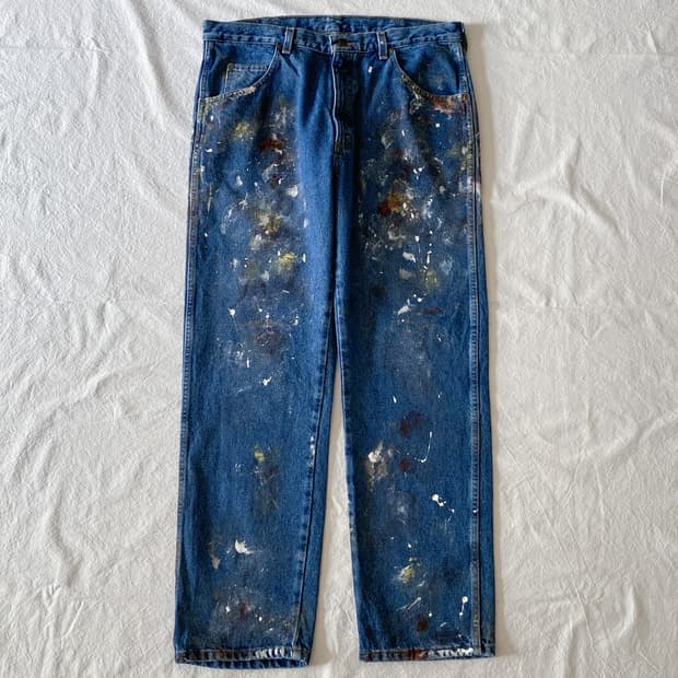 랭글러 페인팅 데님 팬츠