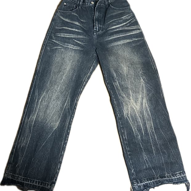 빈티지 브라운 워싱 와이드 팬츠