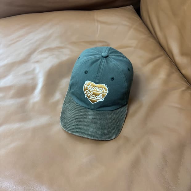 휴먼메이드 6패널 볼캡 모자 코듀로이 올리브 드랩