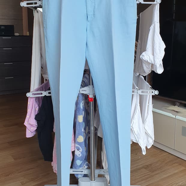 인코텍스 남성 하늘색 린넨 면바지 50